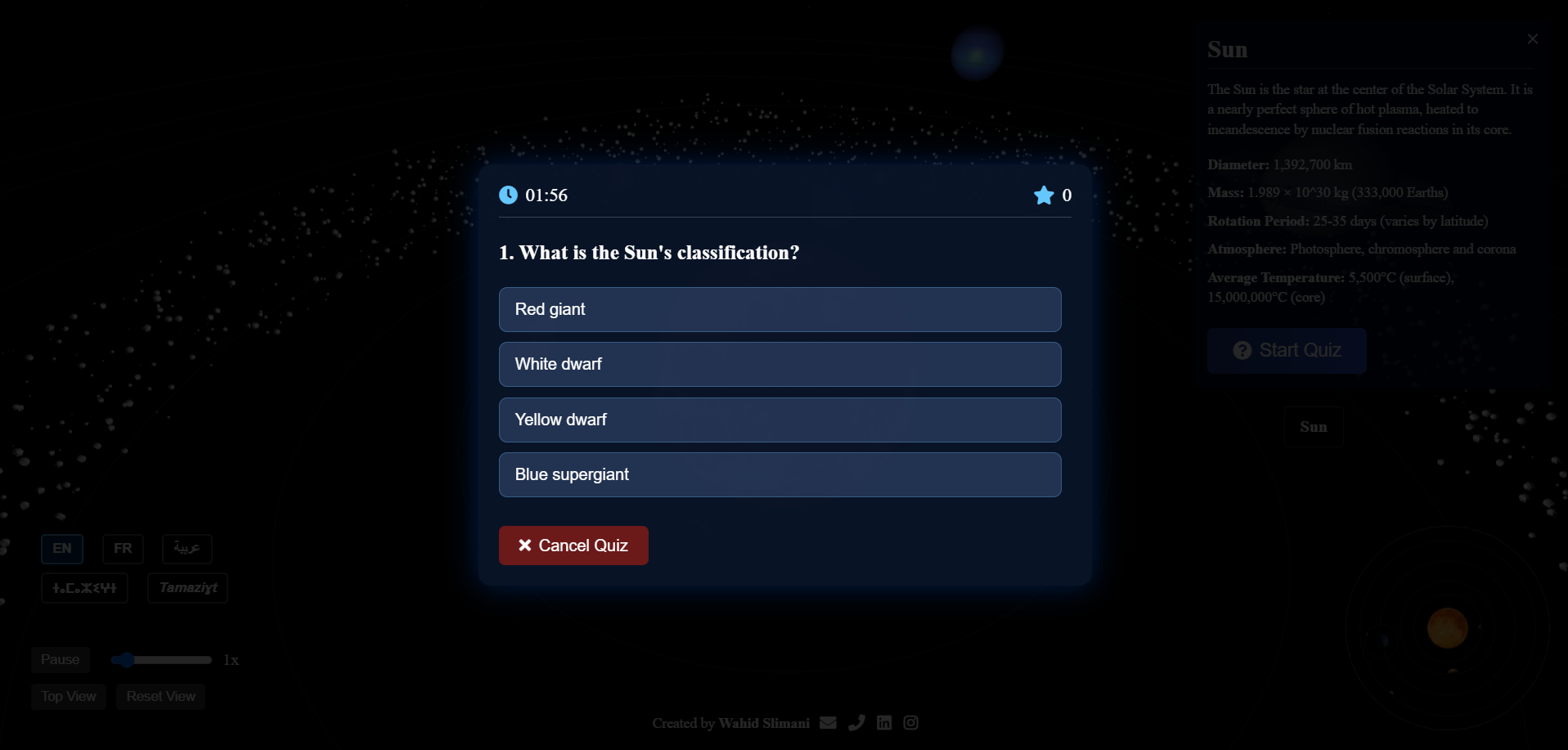 Solar3D: Planetary detail, dynamic lighting and interactive quizzes.